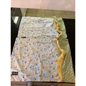 Matilda Jane Set Of 2 Pillowcases Standard Size Yellow Green Floral Hippie Sham